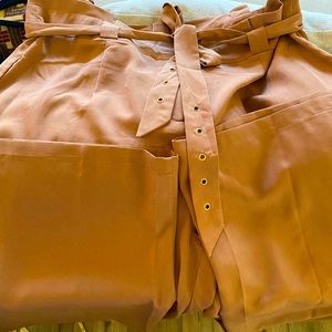 FASHION NOVA HI-WAIST PANTS. WIDE LEG. CARMEL BROWN COLOR. SIZE 2X - LIKE NEW🌟
